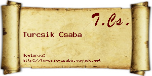 Turcsik Csaba névjegykártya