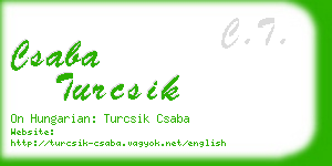 csaba turcsik business card